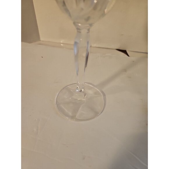Crystal Wine glass unique cut vertical lines Beautiful Royal Tudor ? Lot Of 2 - Picture 10 of 12